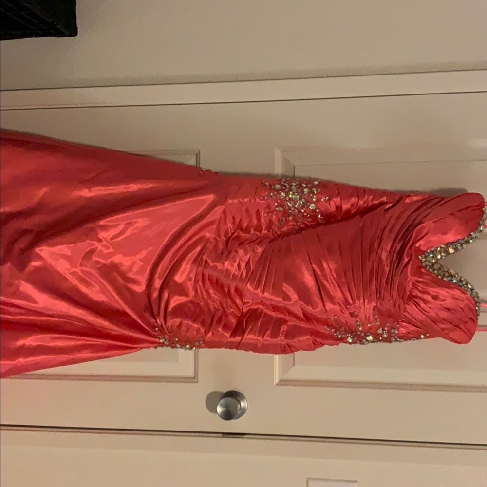 Coral pink dress